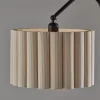 Adesso Caldwell Shelf Floor Lamp, Black with Beige Linen Shade