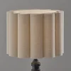 Adesso Claret Table Lamp, Black with Off-White Fabric Shade