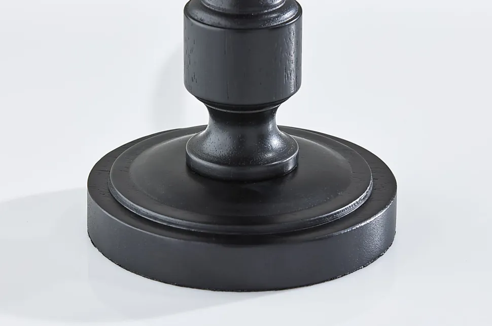 Adesso Claret Table Lamp, Black with Off-White Fabric Shade