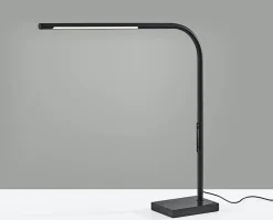 Adesso Cullen LED Desk Lamp With Smart Switch, 24”H, Black