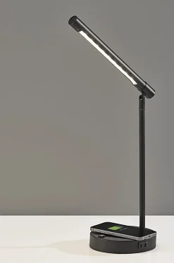 Adesso Dax LED Wireless Charging Desk Lamp, Black
