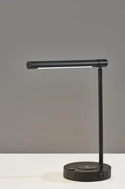 Adesso Dax LED Wireless Charging Desk Lamp, Black
