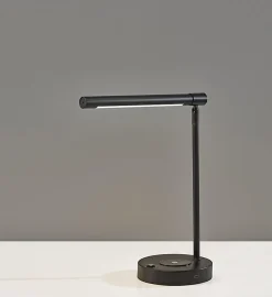 Adesso Dax LED Wireless Charging Desk Lamp, Black