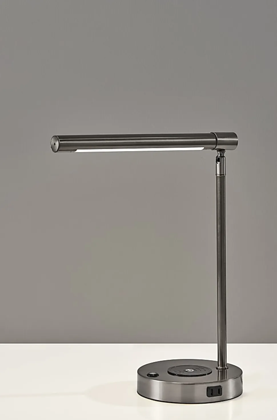 Adesso Dax LED Wireless Charging Desk Lamp, Brushed Steel