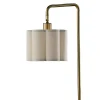 Adesso Dover Supercharger 22.25"H Desk Lamp, Beige/Antique Brass