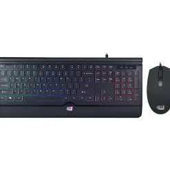 Adesso EasyTouch 137CB Illuminated Gaming Keyboard & Mouse Combo - USB Cable - 104 Key - English (US) - AKB137CB