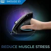 Adesso® iMouse E1 USB Illuminated Vertical Ergonomic  Optical Mouse, Glossy Black