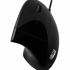 Adesso® iMouse E1 USB Illuminated Vertical Ergonomic Optical Mouse, Glossy Black