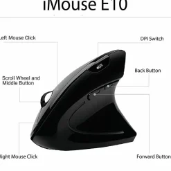 Adesso® iMouse E10 Wireless RF Vertical Ergonomic Optical Mouse