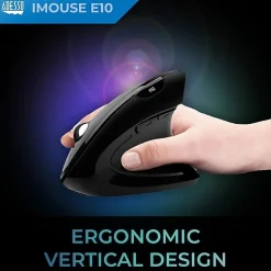Adesso® iMouse E10 Wireless RF Vertical Ergonomic Optical Mouse