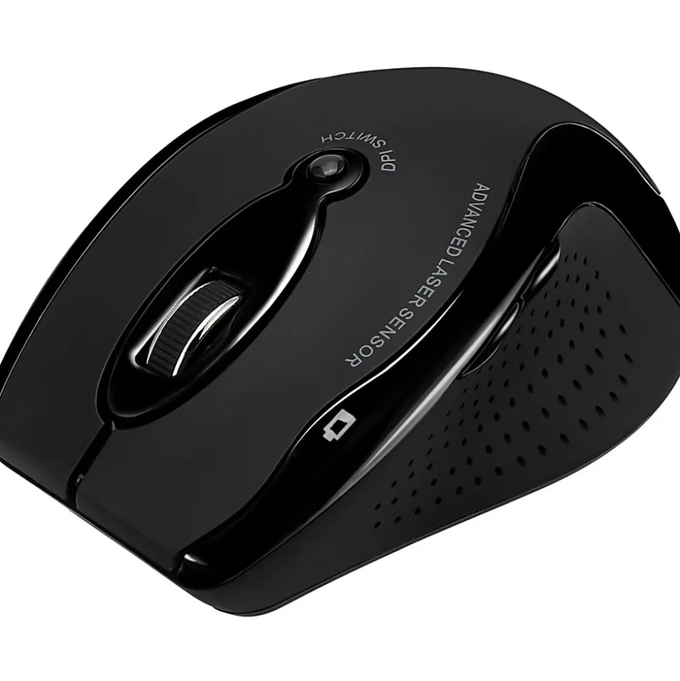 Adesso® iMouse G25 Wireless RF Ergonomic Laser Mouse, Black