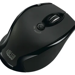 Adesso iMouse M20B - Wireless Ergonomic Optical Mouse - Optical - Wireless - 30 ft - Radio Frequency - IMOUSEM20B