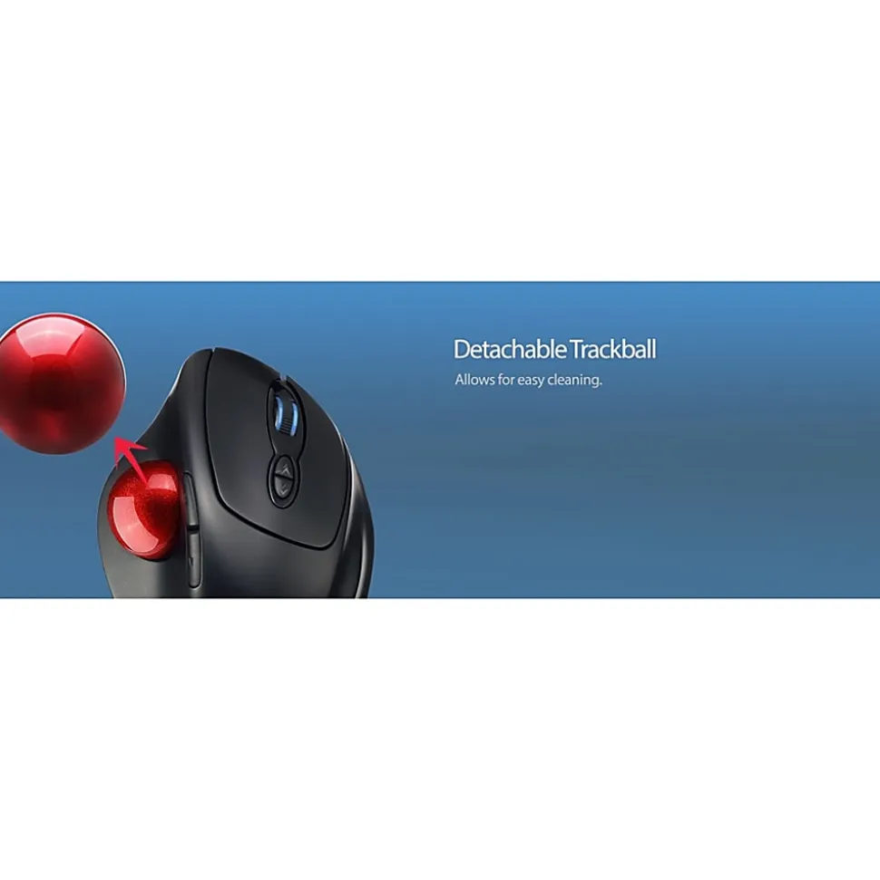 Adesso® iMouse T30 Wireless RF 4-Button Desktop Trackball Mouse
