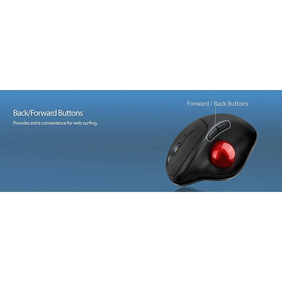 Adesso® iMouse T30 Wireless RF 4-Button Desktop Trackball Mouse