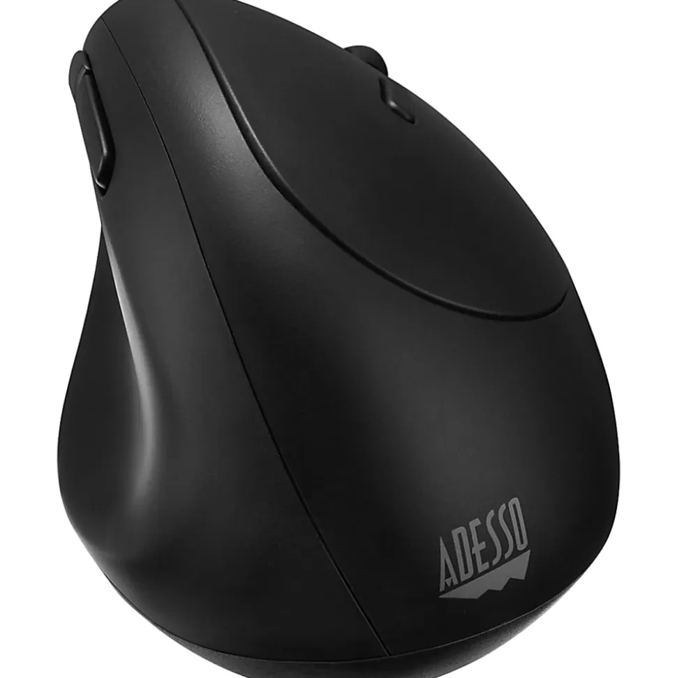 Adesso iMouse V10 - Wireless Vertical Ergonomic Mini Mouse - Optical - Wireless - Radio Frequency - 2.40 GHz - IMOUSEV10