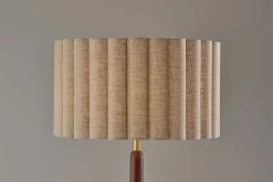 Adesso Laine 62.5"H Floor Lamp, Beige/Antique Brass
