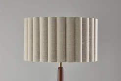 Adesso Laine 62.5"H Floor Lamp, Beige/Antique Brass