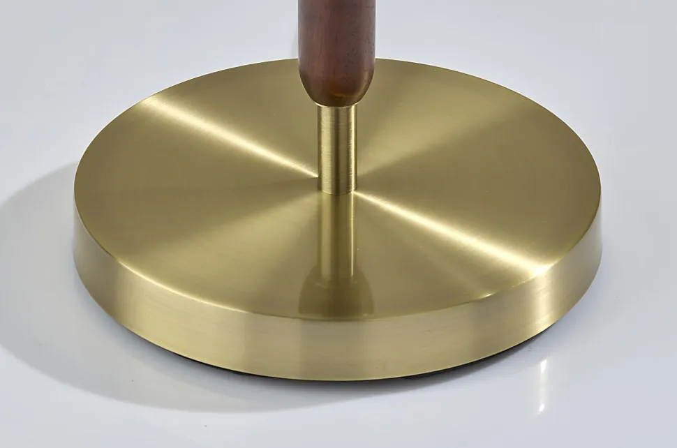 Adesso Laine 62.5"H Floor Lamp, Beige/Antique Brass
