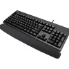Adesso Memory Foam Keyboard Wrist Rest, 0.88"H x 3.25"W, Black, Rubber, Fiber, Memory Foam, Anti-slip