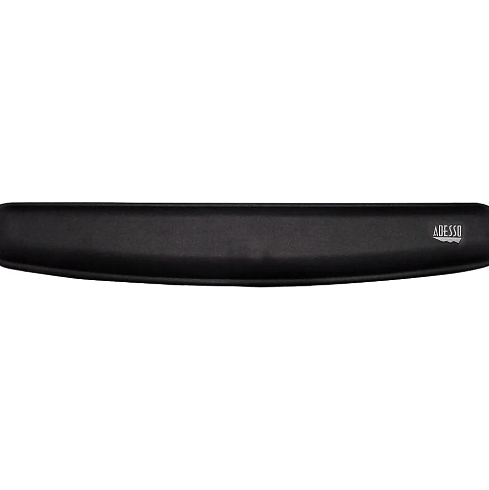 Adesso Memory Foam Keyboard Wrist Rest, 0.88"H x 3.25"W, Black, Rubber, Fiber, Memory Foam, Anti-slip