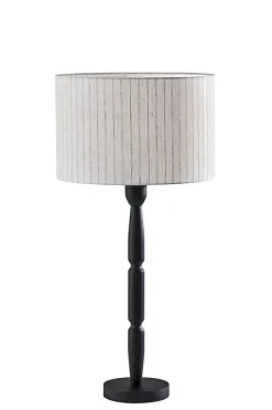 Adesso Nigel 29"H Table Lamp, Linen/Black