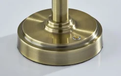 Adesso Ollie 12.5"H Cordless Table Lamp, Antique Brass