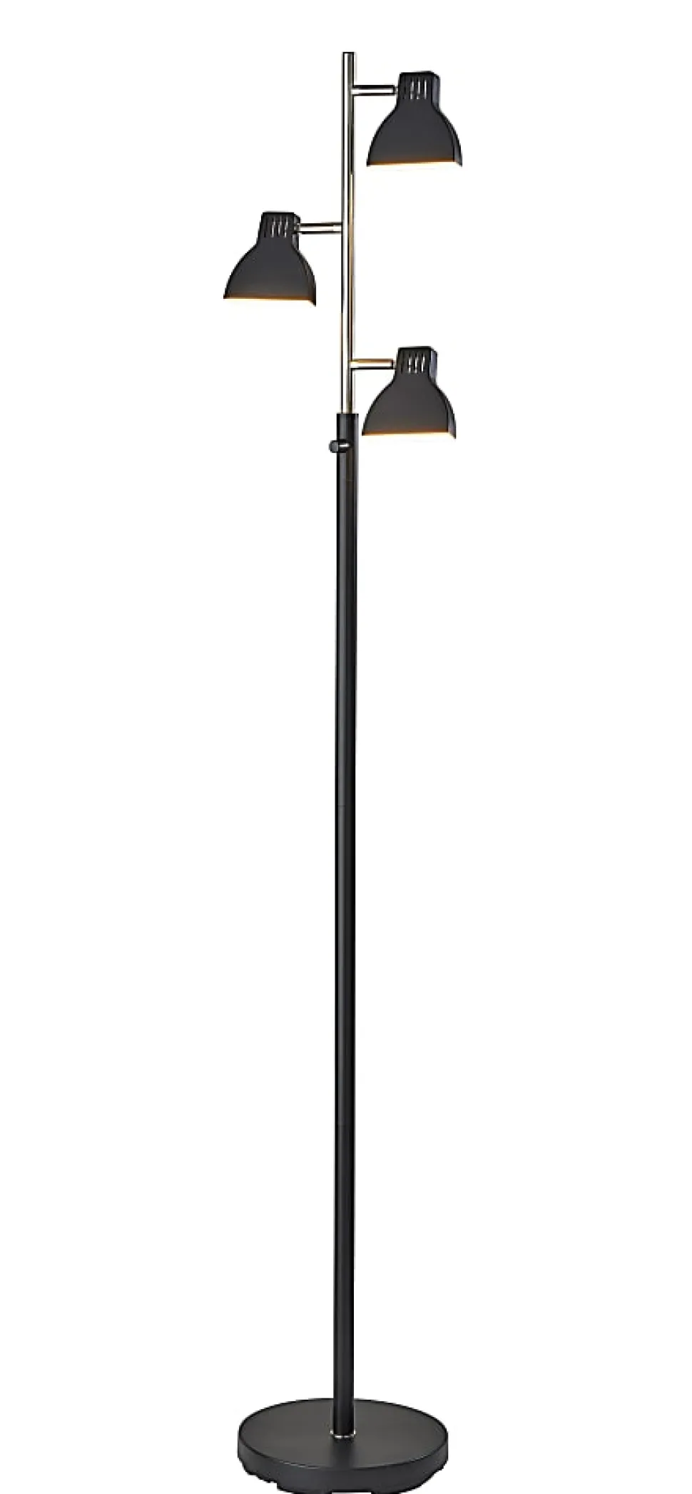 Adesso Simplee Slender LED Tree Lamp, 65"H, Black/Brushed Steel
