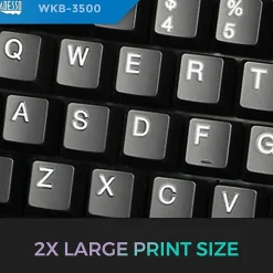 Adesso Tru-Form 3500 2.4GHz Wireless Ergonomic Trackball Keyboard
