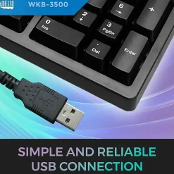 Adesso Tru-Form 3500 2.4GHz Wireless Ergonomic Trackball Keyboard