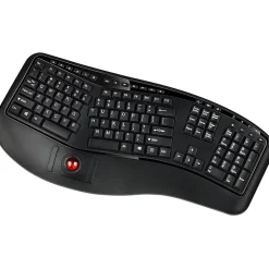 Adesso Tru-Form 3500 2.4GHz Wireless Ergonomic Trackball Keyboard