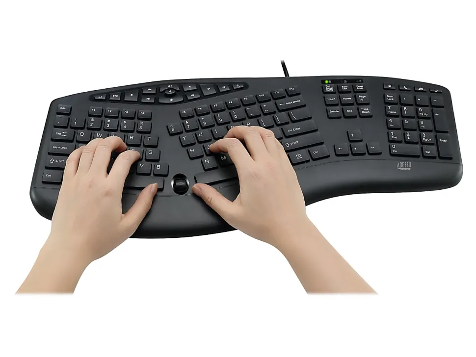 Adesso TruForm Media 160 Ergonomic Desktop Keyboard For Windows