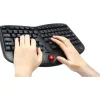 Adesso Tru-Form Media 3150 2.4 GHz Wireless Ergo Trackball Keyboard