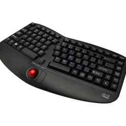 Adesso Tru-Form Media 3150 2.4 GHz Wireless Ergo Trackball Keyboard