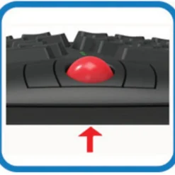 Adesso Tru-Form Media 3150 2.4 GHz Wireless Ergo Trackball Keyboard