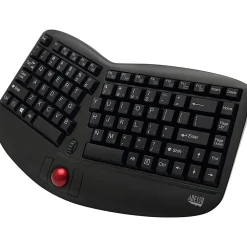 Adesso Tru-Form Media 3150 2.4 GHz Wireless Ergo Trackball Keyboard