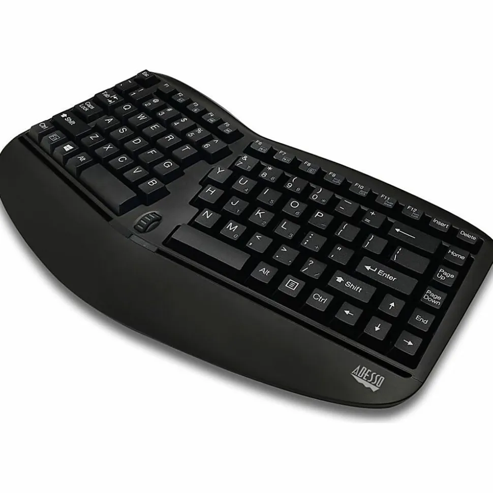 Adesso Tru-Form Media 1150 Wireless Ergo Mini Keyboard And Mouse Combo