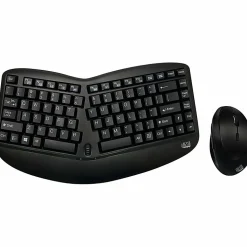 Adesso Tru-Form Media 1150 Wireless Ergo Mini Keyboard And Mouse Combo