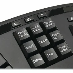 Adesso Tru-Form Media 1500 Wireless Ergonomic Keyboard & Laser Mouse, Black