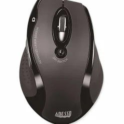 Adesso Tru-Form Media 1500 Wireless Ergonomic Keyboard & Laser Mouse, Black