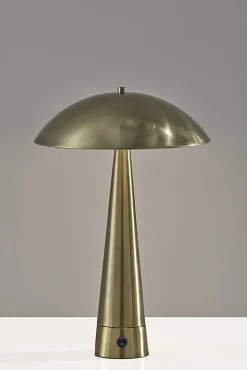 Adesso Vortex Table Lamp, Antique Brass