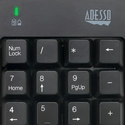 Adesso Wireless Spill Resistant 18-Key Numeric Keypad - Wireless Connectivity - RF - 30 ft - 2.40 GHz - WKB6010UB