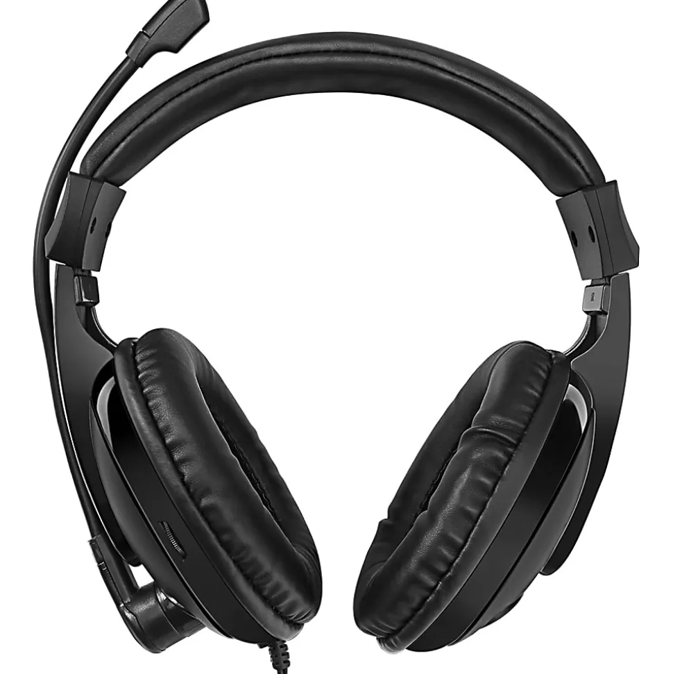 Adesso Xtream H5 - 3.5mm Stereo Headset with Microphone - Noise Cancelling - Wired- Lightweight - Works with Computer, Tablet and Smartphone. Ideal