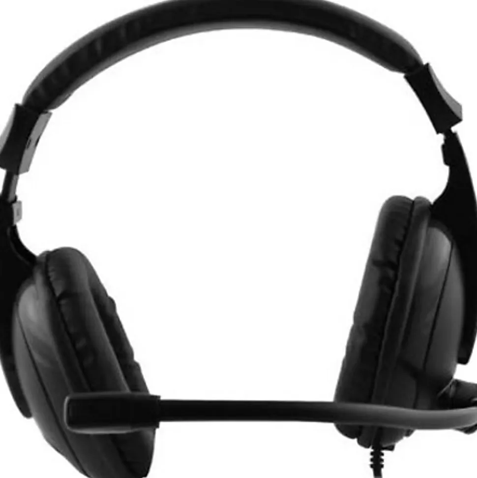 Adesso Xtream H5 - 3.5mm Stereo Headset with Microphone - Noise Cancelling - Wired- Lightweight - Works with Computer, Tablet and Smartphone. Ideal