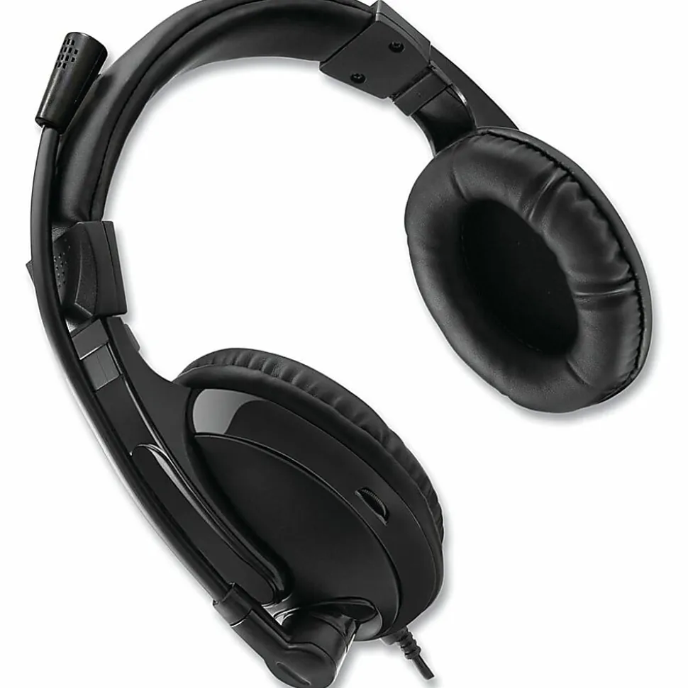 Adesso Xtream H5 - 3.5mm Stereo Headset with Microphone - Noise Cancelling - Wired- Lightweight - Works with Computer, Tablet and Smartphone. Ideal