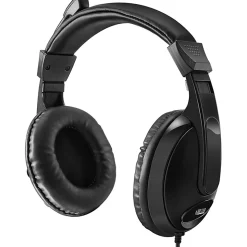 Adesso Xtream H5 - 3.5mm Stereo Headset with Microphone - Noise Cancelling - Wired- Lightweight - Works with Computer, Tablet and Smartphone. Ideal