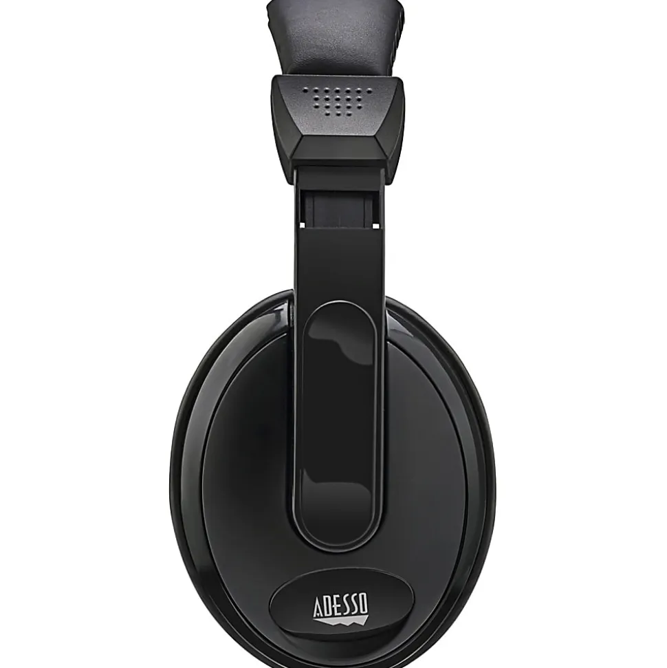 Adesso Xtream H5 - 3.5mm Stereo Headset with Microphone - Noise Cancelling - Wired- Lightweight - Works with Computer, Tablet and Smartphone. Ideal