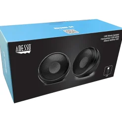 Adesso Xtream S4 USB-Powered Desktop Computer Speaker with Dynamic Sound - 5W x 2 - Works with Zoom, Microsoft Team, Skype, Webex and Google Meet