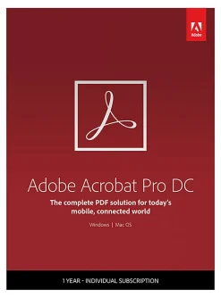 Adobe® Acrobat® Pro DC, 1-Year Subscription, For PC/Mac®, Disc