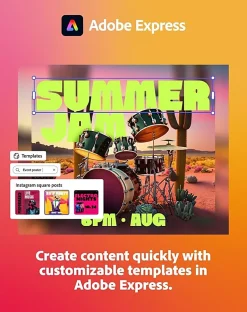 Adobe Creative Cloud, Pro  Student & Teacher Edition, 20+ creative apps plus 100GB Storage,12-Month Subscription, PC/Mac, ESD