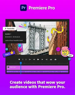 Adobe Creative Cloud, Pro  Student & Teacher Edition, 20+ creative apps plus 100GB Storage,12-Month Subscription, PC/Mac, ESD